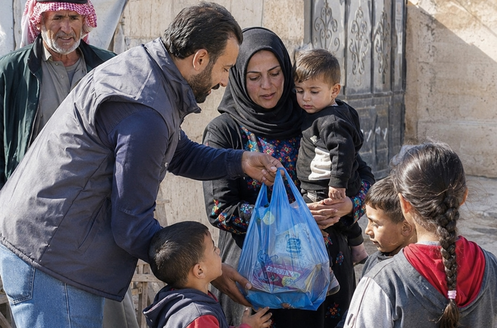 Zakat und Lebensmitterverteilung in Syrien durch Syisches Haus Hannover